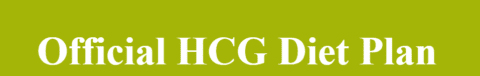 Official HCG Diet Plan
